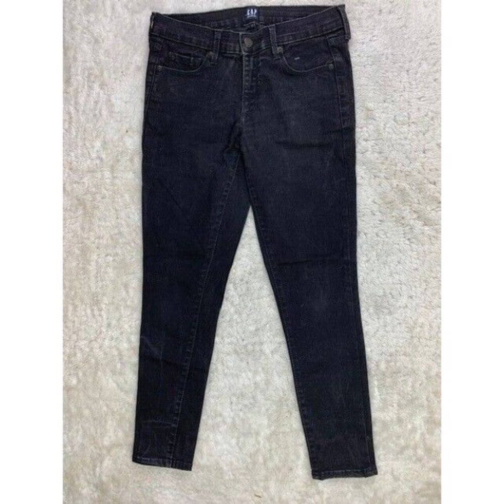 Gap Size 4 27 Petite Womens Jeans Mid Rise Med Wash Stretch True Skinny